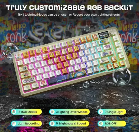 کیبورد ردراگون REDRAGON K708 GF FLEKACT PRO ART - تصویر ۷