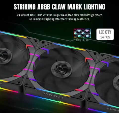 فن کیس گیم مکس GAMEMAX TORNADO T14 ARGB - تصویر ۵