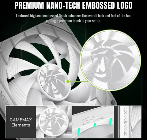 فن کیس گیم مکس GAMEMAX TORNADO T14 ARGB WHITE REVERSE - تصویر ۶
