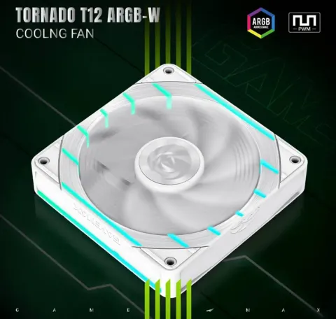فن کیس گیم مکس GAMEMAX TORNADO T12 ARGB WHITE - تصویر ۱۰