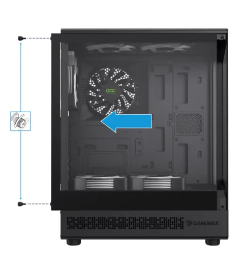 کیس گیمینگ گیم مکس CASE GAMEMAX VISTA COC BLACK - تصویر ۹