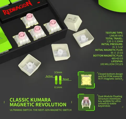 کیبورد مکانیکال گیمینگ ردراگون REDRAGON KUMARA RT K552 BGC-M RGB - تصویر ۶