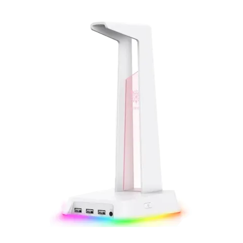 پایه هدست + هاب USB اونیکوما ONIKUMA STAND + USB UHB RGB ST2 WHITE - تصویر ۵