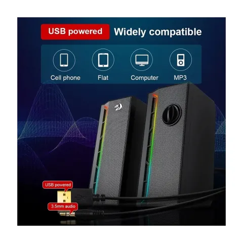 اسپیکر ردراگون REDRAGON GS580 CALLIOPE WIRED RGB BLACK - تصویر ۴
