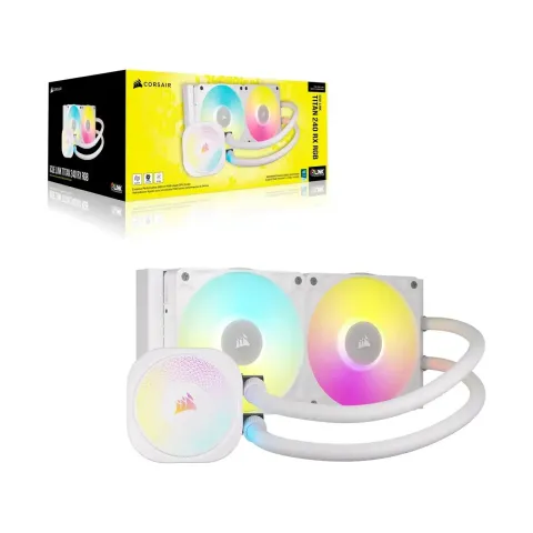 خنک کننده کورسیر  ICUE LINK TITAN 240 RX RGB WHITE - تصویر ۲