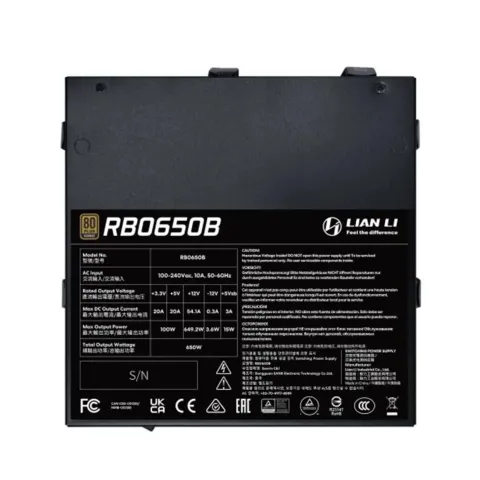 پاور 650 وات لیان لی LIAN LI RB 650 BLACK - تصویر ۵