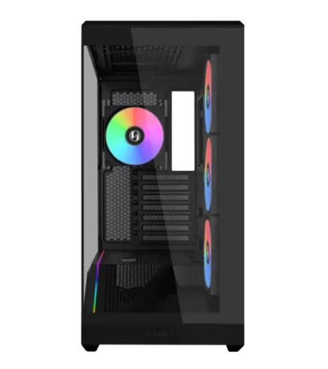 کیس گیمینگ لیان لی Vector V100R Black - تصویر ۲