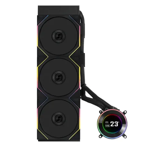 خنک کننده مایع پردازنده لیان لی LIAN LI HYDROSHIFT 2 LCD-C 360 TL BLACK - تصویر ۲