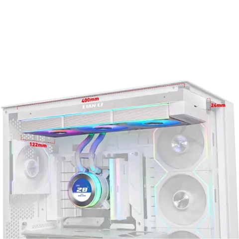 خنک کننده مایع پردازنده لیان لی LIAN LI HYDROSHIFT 2 LCD-C 360 CL WHITE - تصویر ۳