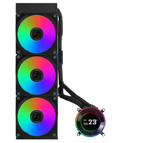 خنک کننده مایع پردازنده لیان لی LIAN LI HYDROSHIFT 2 LCD-C 360 CL BLACK - تصویر ۲