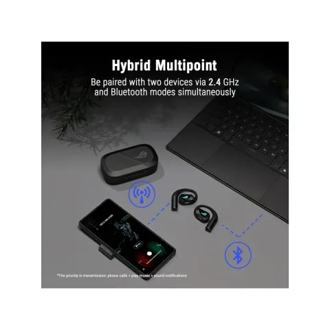 هنذفری ایسوس  ROG BUDS CETRA OPEN WIRELESS O701 BLACK - تصویر ۶