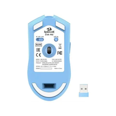 موس ردراگون بی سیم REDRAGON M917 RGB ST4R PRO WIRELESS BLUE - تصویر ۳