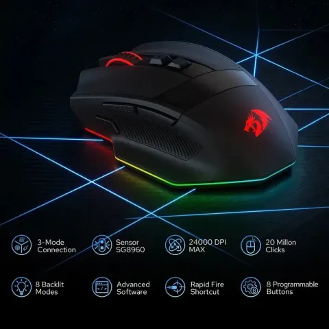 ماوس گیمینگ ردراگون REDRAGON M923 STEALTH - تصویر ۳
