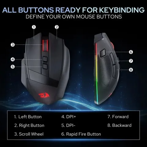 ماوس گیمینگ ردراگون REDRAGON M923 STEALTH - تصویر ۷