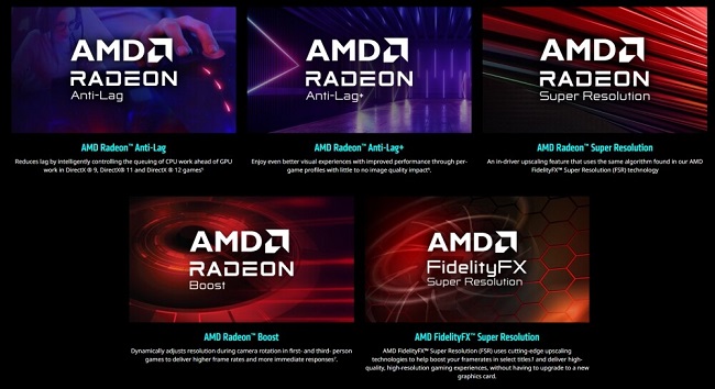 قابلیت‌های Anti-Lag+, Boost و HYPR-RX
